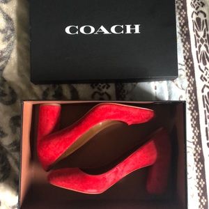 Coach red heels